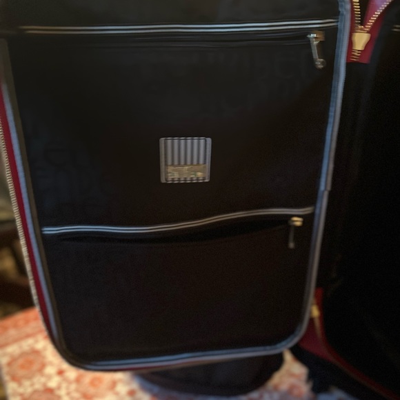 Henri Bendel Red Leather 360 Wheeled Carryon West 57th - Saffiano leather - $750 - Picture 3 of 11